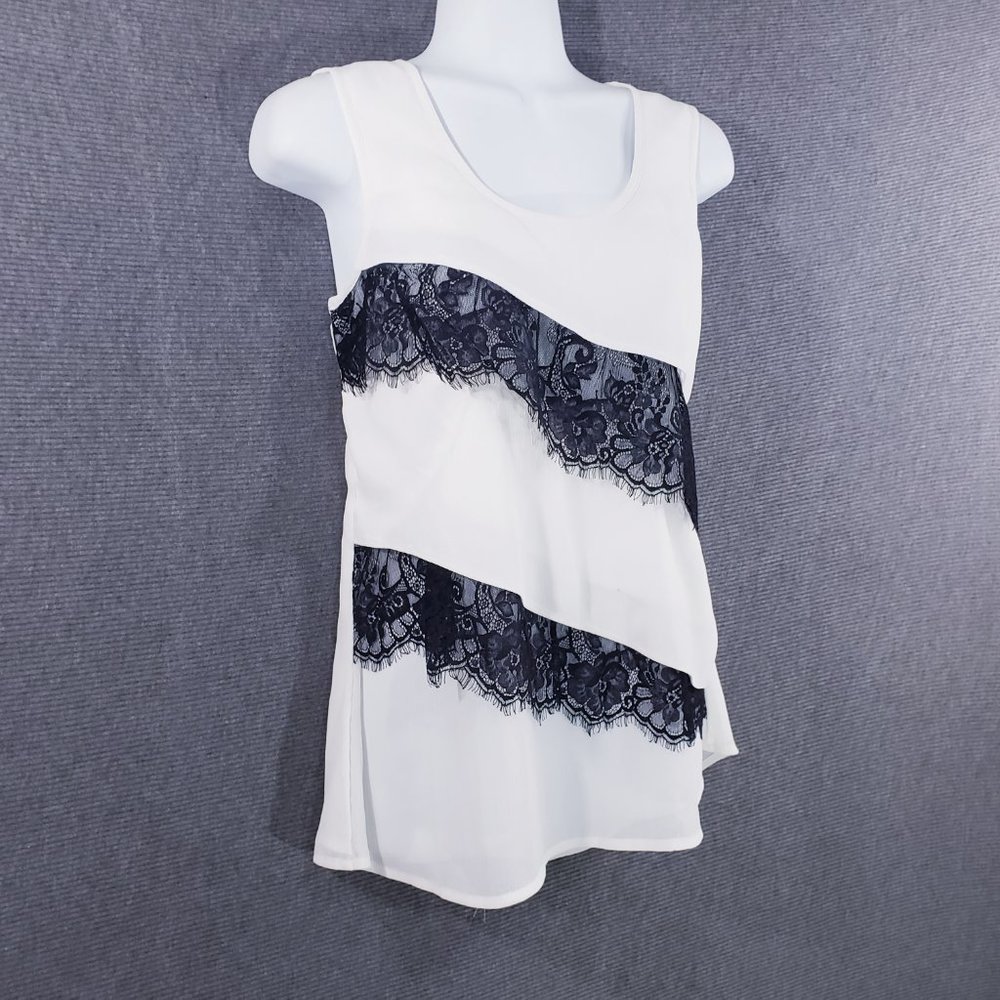 Tommy Hilfiger Womens Top Sleeveless Tank Tiered R‎ - Picture 2 of 6
